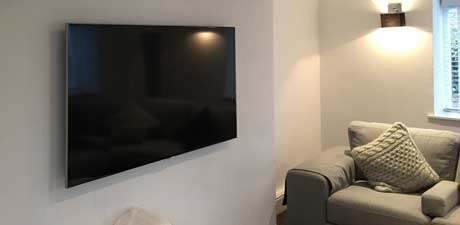 Wall mounted TV picture